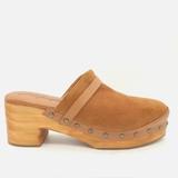 Free People Shoes | Free People Calabasas Platform Brown Suede Clog Women’s Size 39.5- Size 8.5 | Color: Tan | Size: 8.5