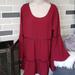 Anthropologie Tops | Anthropologie Flores Bell Sleeve Tunic Mini Dress | Color: Red | Size: Xl