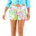 Lilly Pulitzer Shorts | Lilly Pulitzer Floral Buttercup Shorts In Flamingo Pink Don’t Give A Cluck Sz 4 | Color: Green/Pink | Size: 4