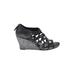 Eileen Fisher Wedges: Gray Print Shoes - Women's Size 9 1/2 - Open Toe