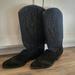 Nine West Shoes | Like New Nine West 100% Suede Leather Western Black Boot Size 10 | Color: Black | Size: 10