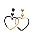 Kate Spade Jewelry | Kate Spade Heart Dangle Earrings | Color: Black/Gold | Size: Os