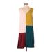 HD in Paris Casual Dress - Mini V-Neck Sleeveless: Burgundy Print Dresses - Women's Size 4