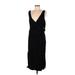 1.State Casual Dress - Sheath Plunge Sleeveless: Black Dresses - New - Women's Size 6