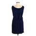 Rachel Pally Casual Dress Boatneck Sleeveless: Blue Print Dresses - Women's Size Medium