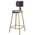 Bar Stool Modern Furniture Dining Room Chairs Bar Stool Metal Counter Stool With Backrest L Kitchen Stool Upholstered In Velvet Modern Design Bar Chair Stool Bistro Stool with Gold Metal Base Home B