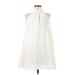 Noble Casual Dress - A-Line High Neck Sleeveless: White Dresses - Women's Size X-Small