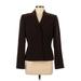 Liz Claiborne Blazer Jacket: Short Brown Print Jackets & Outerwear - Women's Size 6