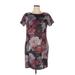 Torrid Casual Dress - Shift: Gray Floral Dresses - New - Women's Size 1X Plus