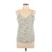 Nine West Sleeveless Blouse: Ivory Tops - Women's Size Large