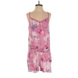 PrAna Romper V-Neck Sleeveless: Pink Tropical Rompers - Women's Size Small