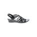 Impo Wedges: Black Print Shoes - Women's Size 8 - Open Toe