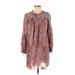 Wilfred Casual Dress - Shift Crew Neck 3/4 sleeves: Brown Dresses - Women's Size X-Small