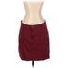 Hollister Casual Mini Skirt Mini: Burgundy Print Bottoms - Women's Size Small