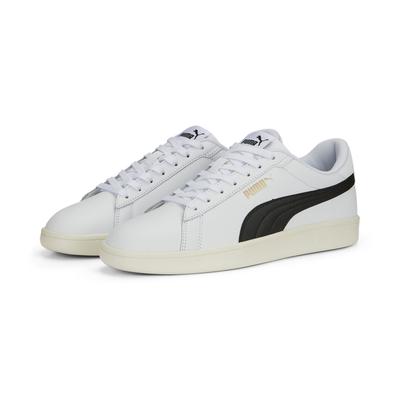 Sneaker PUMA "Smash 3.0 L Sneakers Erwachsene", Gr. 36, weiß (weiß schwarz gold frosted ivory beige), Obermaterial: Leder, Synthetik; Futter: Textil; Innensohle: Textil; Laufsohle: Gummi, Schuhe Image