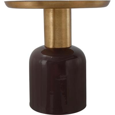 Beistelltisch KAYOOM "Art Deco 825, Abstelltisch aus Metall,funktional und stabil", lila (dunkellila, gold, gold, lila), B:40,5cm H:42,5cm T:40,5cm, 100% Eisen, Tische, Dekorativ, glanzvolle Lackierung, stilvolles Design Image