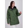 Regenjacke DEPROC ACTIVE "Friesennerz HALIFAX UMBRELLA", Damen, Gr. 44 (L), grün (dunkelgrün), Obermaterial: 100% Polyurethan; Futter: 100% Polyester, casual, figurumspielend, Langarm gerader Abschluss mit Druckknopf, Jacken, auch in Großen Größen...