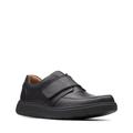 Klettschuh CLARKS "Un Abode Strap" Gr. 46, schwarz (black leather) Herren Schuhe Klettschuhe