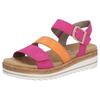 Keilsandalette REMONTE, Damen, Gr. 41, bunt (fuchsia, orange), Lederimitat, casual, Schuhe, Keilabsatz, Sommerschuh, Sandale in veganer Verarbeitung