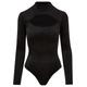 Body URBAN CLASSICS "Damen Ladies Velvet Cut-Out Turtleneck Body" Gr. S, US-Größen, schwarz (black) Damen Bodies Shirtbodys