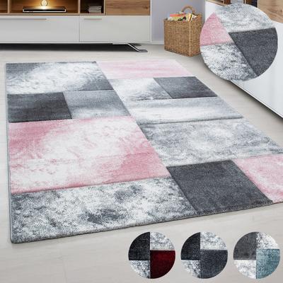 Teppich AYYILDIZ TEPPICHE "Hawaii 1710", pink, B:280cm H:13mm L:370cm, Kunstfaser, Teppiche, Läufer, handgearbeiteter Konturenschnitt, Kurzflor, Wohnzimmer Image