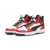 Sneaker PUMA "Rebound Sneakers Erwachsene", Gr. 42.5, rot (weiß schwarz for all time rot), Obermaterial: Synthetik; Futter: Textil; Innensohle: Keine Angabe, Textil; Laufsohle: Gummi, Schuhe