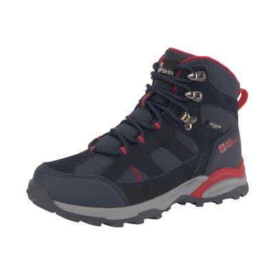 Wanderschuh JACK WOLFSKIN "TRAIL HIKER TEXAPORE MID K", Gr. 37, blau (night blau), Leder, Textil, sportlich, Schuhe, wasserdicht Image