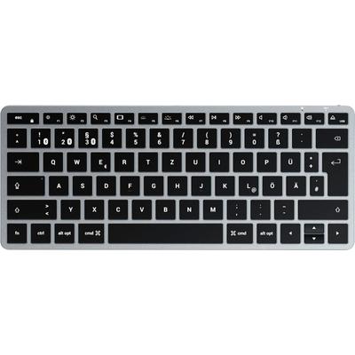 SATECHI Tastatur "Slim X1 Bluetooth Keyboard-DE (German)" Tastaturen grau Bluetooth Tastatur