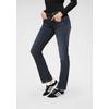 Straight-Jeans PEPE JEANS "GEN", Damen, Gr. 32, Länge 30, blau (h06 stretch ultra schwarz), Web, Obermaterial: 84% Baumwolle, 14% Polyester, 2% Elasthan, casual, slim fit, Jeans, in schöner Qualtät mit geradem Bein und Doppel-Knopf-Bund