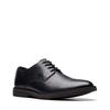 Schnürschuh CLARKS "Atticus LTLace", Herren, Gr. 46, schwarz, Leder, casual, Schuhe, Hybrid Sneaker, Business Schnürschuh mit sportiver Laufsohle