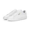 Sneaker PUMA "Smash 3.0 L Sneakers Erwachsene", Gr. 42, weiß (weiß gold), Obermaterial: Leder, Synthetik; Futter: Textil; Innensohle: Textil; Laufsohle: Gummi, Schuhe