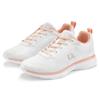 Sneaker LASCANA, Damen, Gr. 44, rosa (weiß, rosé), Obermaterial: 60% Textilmaterial, 40% Lederimitat. Futter: 100% Textilmaterial. Decksohle: 100% Textilmaterial. Laufsohle: 100% Synthetik, unifarben, kontrastfarbene Details, casual, Schuhe,...