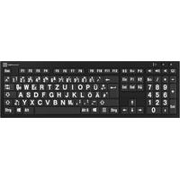 LOGICKEYBOARD Slimline-Tastatur XL-Print White on Black DE (PC/Nero) Tastaturen schwarz (schwarz, weiß) Tastaturen