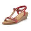 Sandalette VIVANCE "Sommerschuh", Damen, Gr. 39, rot, Obermaterial: 100% Lederimitat. Futter: 100% Lederimitat. Decksohle: 100% Textilmaterial. Laufsohle: 100% Synthetik, unifarben, Glitzer, feminin, Schuhe Riemchensandale Sandalette, Sandale,...