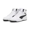 Sneaker PUMA "Rebound Sneakers Erwachsene", Gr. 48, schwarz-weiß (weiß schwarz), Obermaterial: Synthetik; Futter: Textil; Innensohle: Keine Angabe, Textil; Laufsohle: Gummi, Schuhe