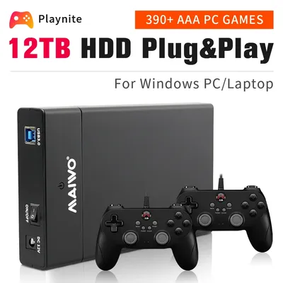 Playnite System-Consoles de jeu disque dur de jeu 12 To avec 400 jeux PC AAA pour PS4 PS3 PS2