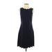 J.Crew Factory Store Casual Dress - A-Line: Blue Solid Dresses - Women's Size 2