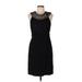 Anthropologie Casual Dress - Sheath: Black Grid Dresses - New - Women's Size 10 Petite