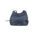 Vince Camuto Leather Shoulder Bag: Pebbled Blue Graphic Bags