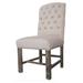 York Dining Chair - Flax Linen & Natural Legs - LH Imports SDC05-02O