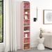 Creationstry Storage Cabinet w/ Adjustable Shelves, Bookcase Display Bookshelf Wood in Pink | 70.9 H x 11.6 W x 9.3 D in | Wayfair JJ-MX-24010208