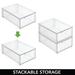 mDesign Plastic Stackable Kitchen Pantry Storage Organizer w/ Drawer Plastic | 4.25 H x 12.52 W x 7.99 D in | Wayfair 11870MDK