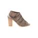 Jeffrey Campbell Heels: Gray Print Shoes - Women's Size 8 1/2 - Peep Toe