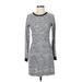 Lou & Grey Casual Dress - Sweater Dress: Gray Marled Dresses - Women's Size X-Small