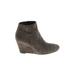 Via Spiga Ankle Boots: Gray Print Shoes - Women's Size 8 1/2 - Almond Toe