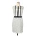 Aqua Casual Dress - Sheath: Gray Tweed Dresses - Women's Size Medium