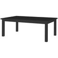 Table basse de jardin dim 100L x 60l x 37H cm plateau lattes alu noir