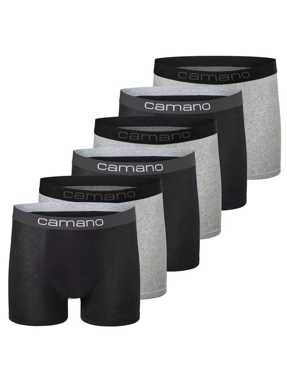 Camano Boxershort 6er Pack Herren mehrfarbig, M Image