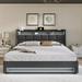 Brayden Studio® Cynteria Metal Platform Storage Bed Upholstered/Metal in Gray | 45.7 H x 56.2 W x 85.8 D in | Wayfair