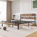 17 Stories Waleed Metal Platform Bed Metal in Black | 36.6 H x 60.6 W x 82.9 D in | Wayfair F8C6BF1FE7614945BE9A3E63F0B397AA